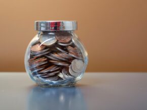 jar of coins/savings